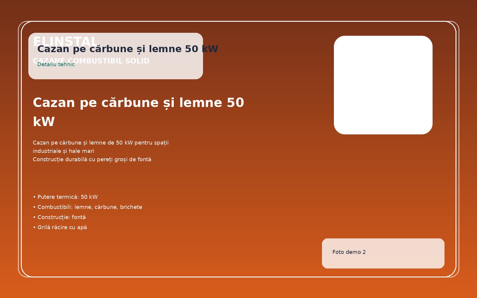 Cazan pe cărbune și lemne 50 kW foto 2