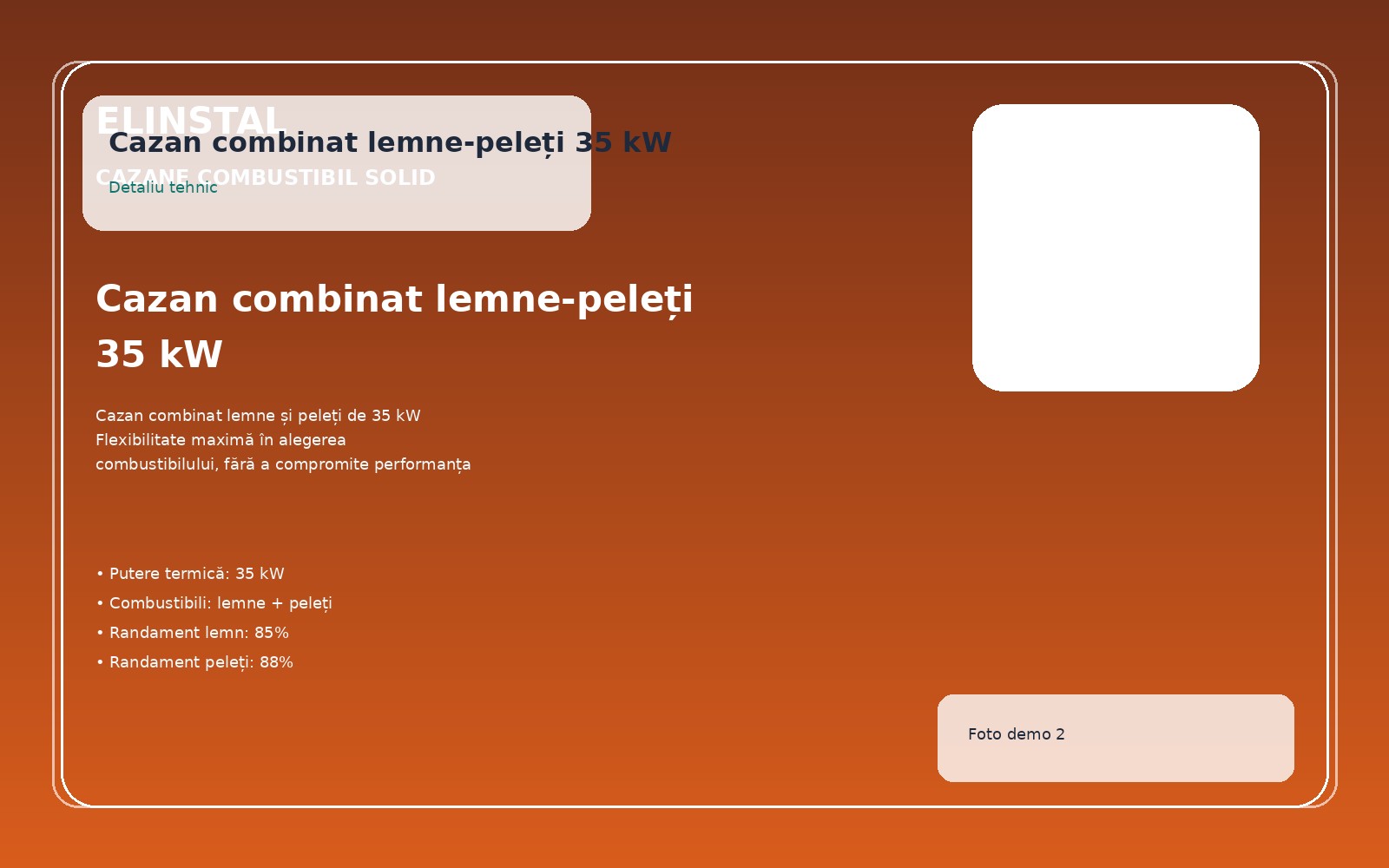 Cazan combinat lemne-peleți 35 kW foto 2