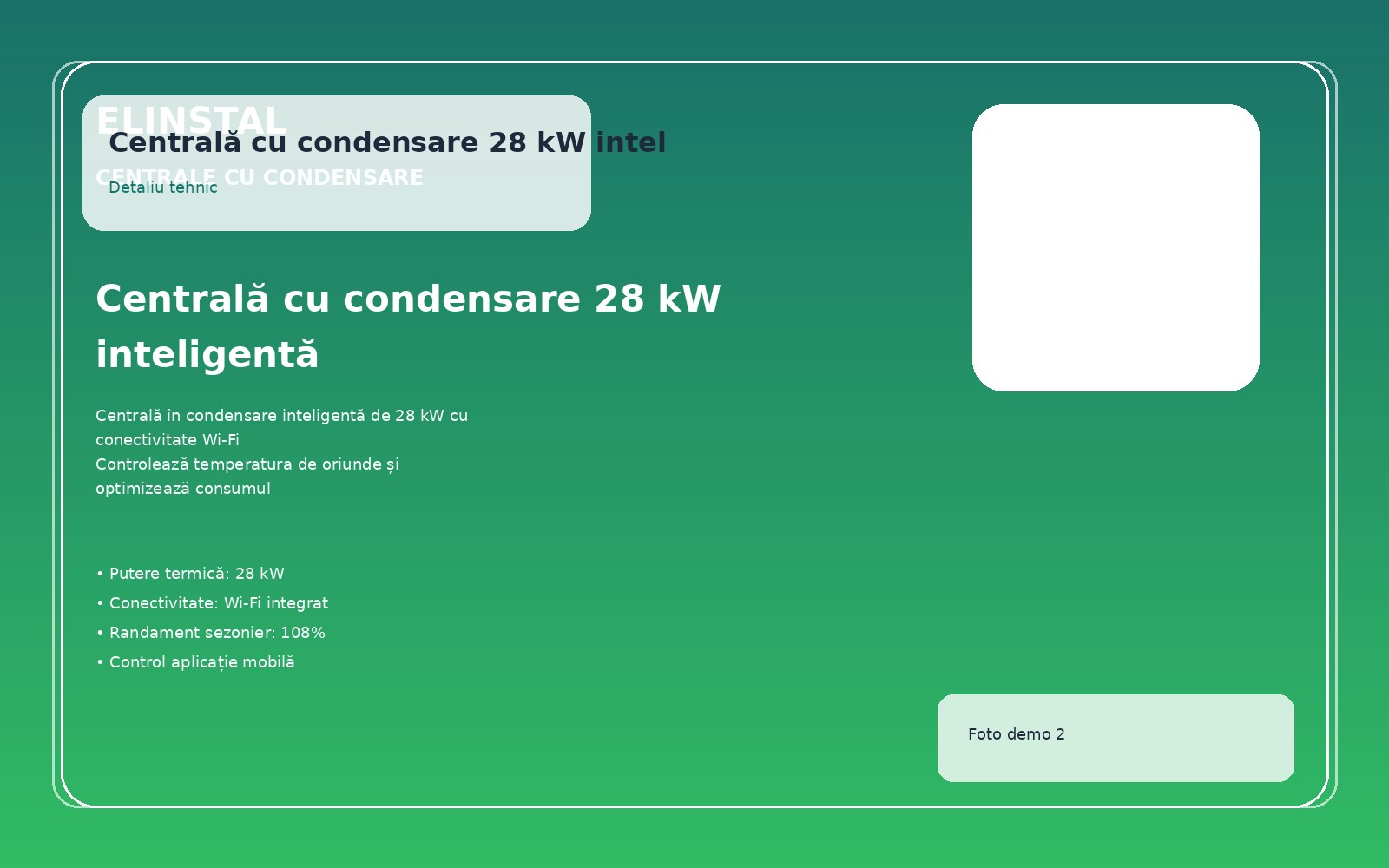 Centrală cu condensare 28 kW inteligentă foto 2