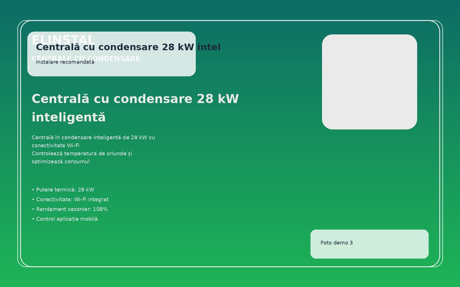 Centrală cu condensare 28 kW inteligentă foto 3
