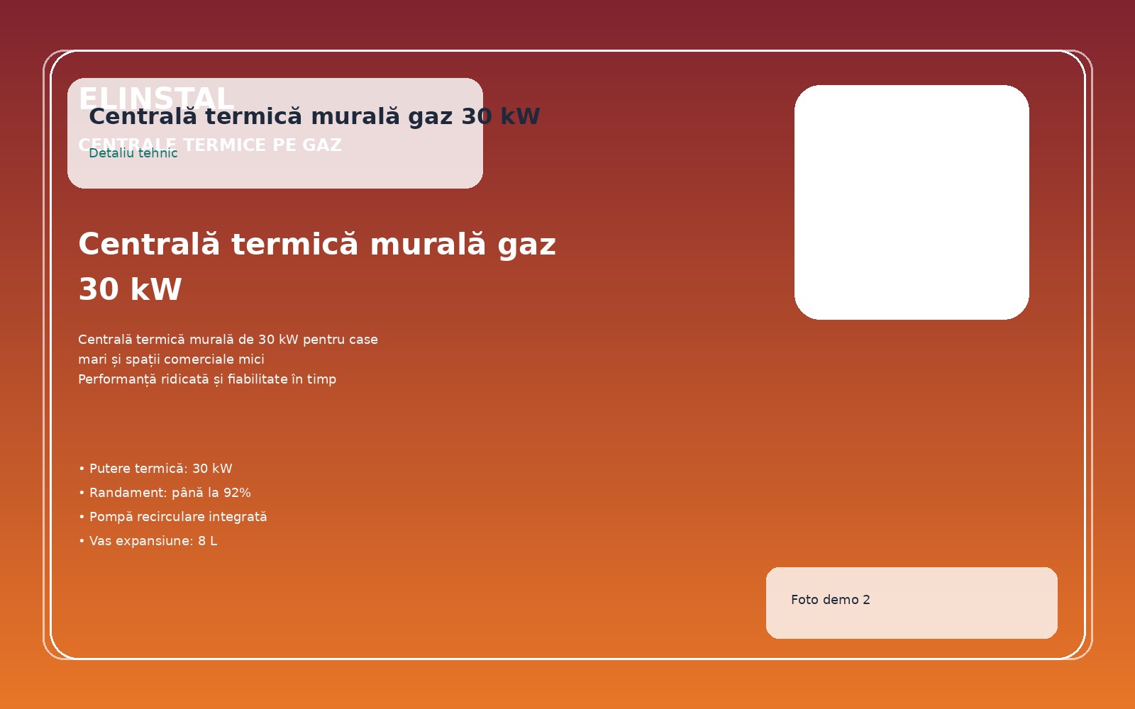 Centrală termică murală gaz 30 kW foto 2