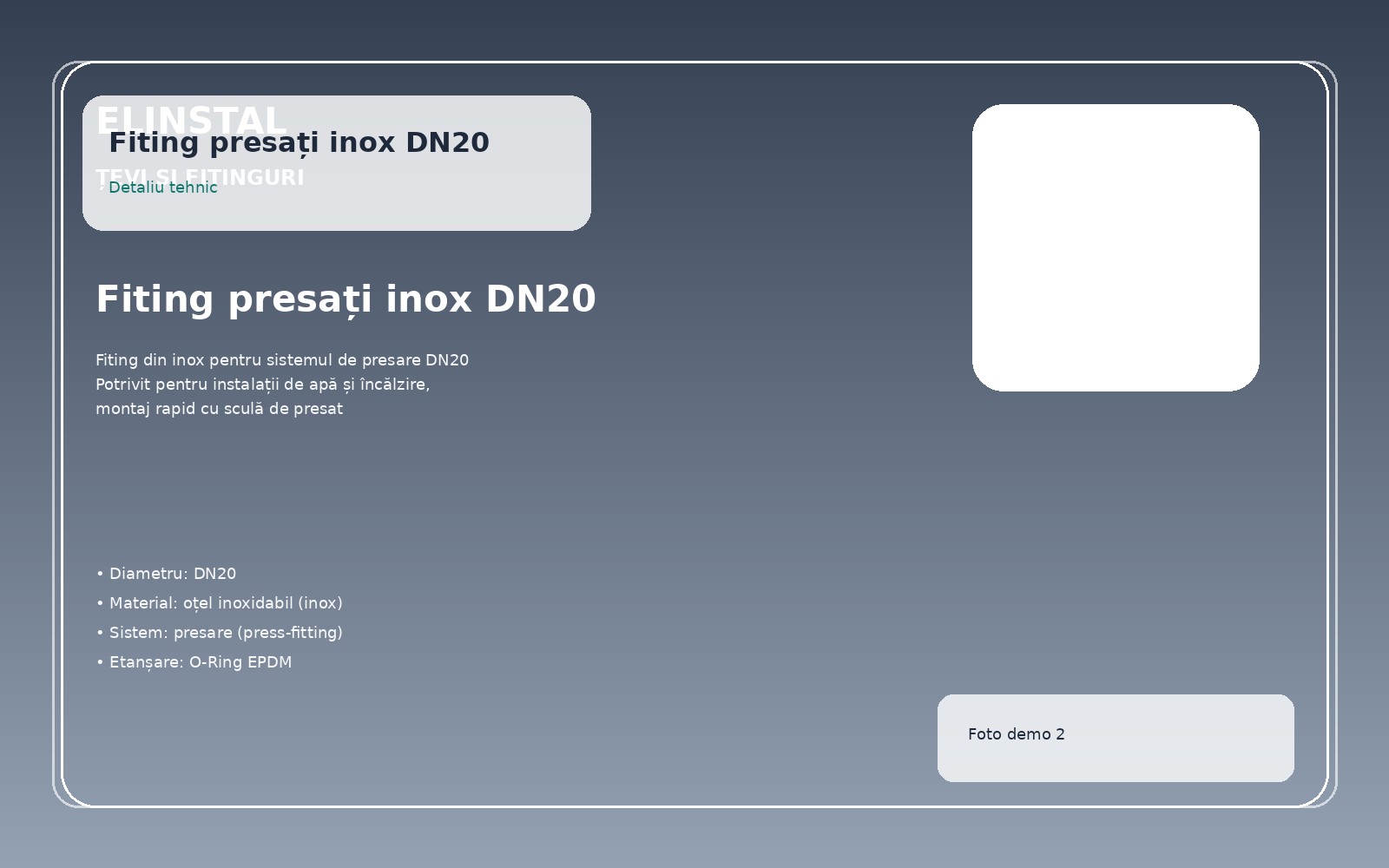 Fiting presați inox DN20 foto 2