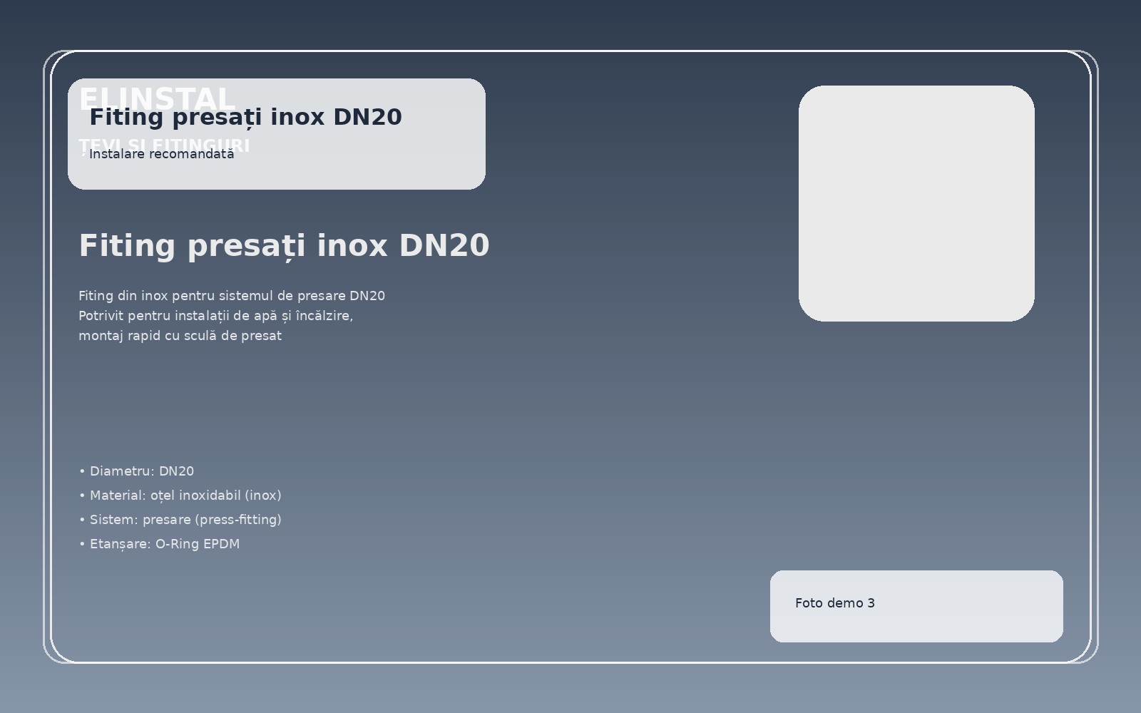 Fiting presați inox DN20 foto 3