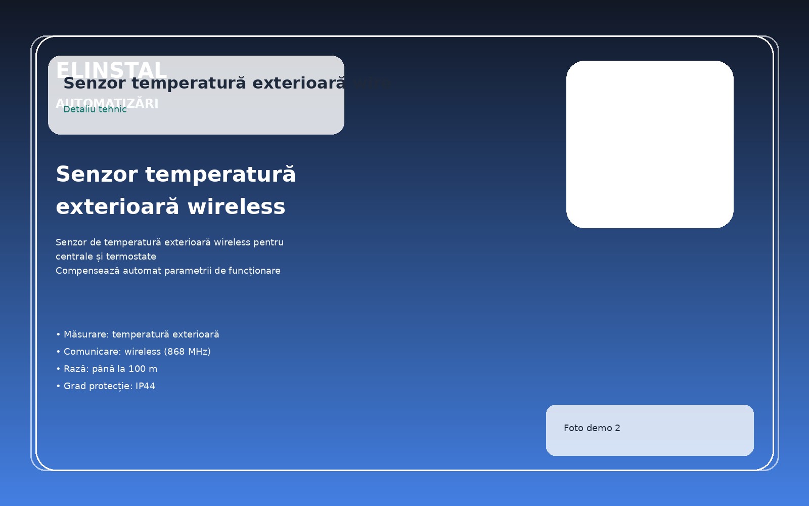 Senzor temperatură exterioară wireless foto 2