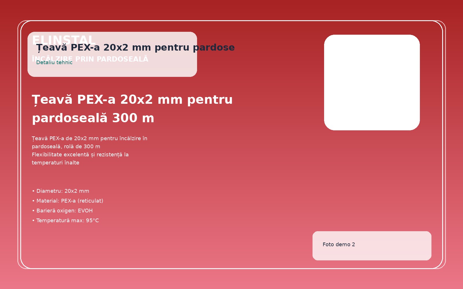 Țeavă PEX-a 20x2 mm pentru pardoseală 300 m foto 2