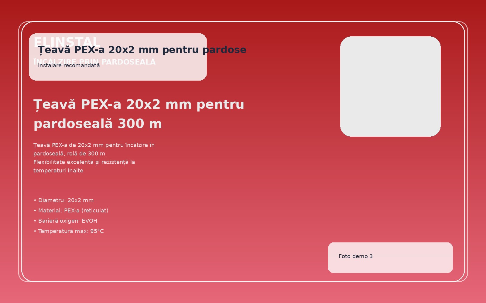 Țeavă PEX-a 20x2 mm pentru pardoseală 300 m foto 3